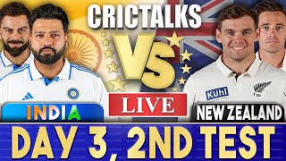 Live IND Vs NZ Day 3  2nd Test  Live Scores amp Commentary  India vs New Zealand  Last 20 [upl. by Ecineg803]