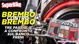 Pastiglie freno Brembo da strada e da pista confronto al banco prova di Motorquality [upl. by Nahtnaoj]