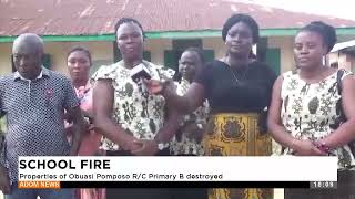 School Fire Properties of Obuasi Pomposo RC Primary B destroyed  Adom TV Evening News 031024 [upl. by Ebner41]