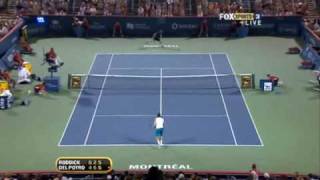 Montreal 2009 SF  Roddick vs Del Potro Third set [upl. by Erie]