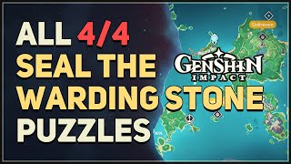 All 4 Seal The Warding Stone Puzzles Genshin Impact [upl. by Friedly172]