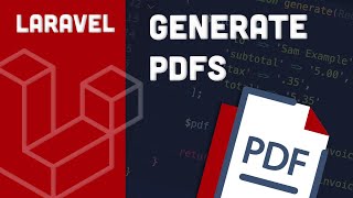 Generate PDFs in Laravel [upl. by Alsi]