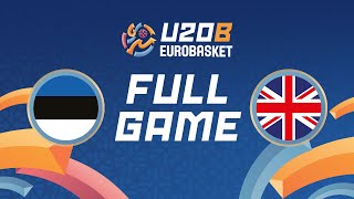 Class Game 1112  Estonia v Great Britain  Full Basketball Game  FIBA U20 EuroBasket 2024 Div B [upl. by Idnam]