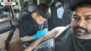 Getting a Maori Sleeve tattoo on my last day in Bali  First time Firing in shooting range [upl. by Ardis]