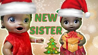 BABY ALIVE gets a NEW SISTER for CHRISTMAS The Lilly and Mommy Show FUNNY KIDS SKIT [upl. by Drofyar229]