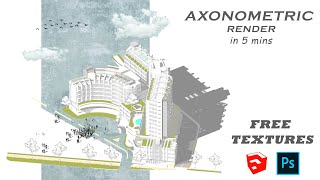 Architectural Presentation Tutorial  Axonometric Projection  APT1 [upl. by Elocyn286]