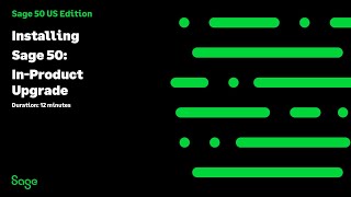Sage 50 US  Installing Sage 50  InProduct Upgrade [upl. by Quinby]