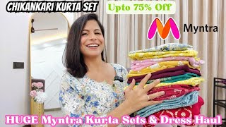 Myntra Kurta Pant Dupatta Haul l Chikankari Coord Set amp Suits l Dream Simple [upl. by Alyakim]