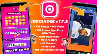 Instander v172 Tutorial  iOS Emojis  IOS Fonts  Share Reels like iphone On Instagram Android [upl. by Loris]