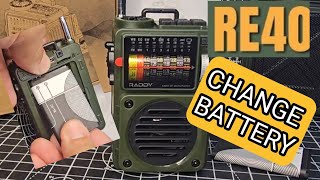 RADDY RF750  Shortwave Radio  Install Battery [upl. by Ayatal576]