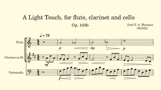 J O Marques A Light Touch for flute clarinet and cello [upl. by Roxine840]