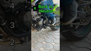 Downshifting on a motorcycle Back to Neutral [upl. by Bridge297]