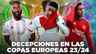 Los EQUIPOS DECEPCIÓN de las COPAS EUROPEAS 202324 [upl. by Ardnaiek]