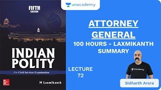 L72 Attorney General  100 Hours  Laxmikanth Summary  UPSC CSEIAS 2020  Sidharth Arora [upl. by Matusow]