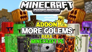 MORE GOLEMS MOD  Mas golems  Para MINECRAFT PE 117118Best Addon For Minecraft PE 11730 [upl. by Blakelee]