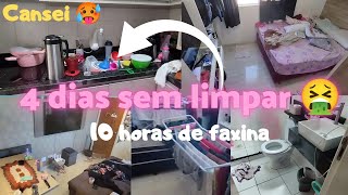 CANSEI 4 DIAS SEM LIMPAR A CASA😥FAXINA COMPLETA PESADAFAXINA DETALHADA NA CASA TODAtava um NOJO🤢 [upl. by Morven]