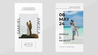 Animated Wedding Video Invitation with RSVP 13 [upl. by Arriek913]