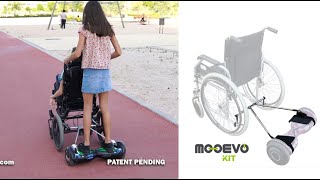 Hoverboard attachment for any manual wheelchair Works great [upl. by Aylward]