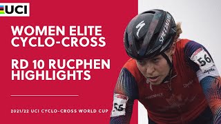 Round 10  Women Elite Highlights  202122 UCI CX World Cup  Rucphen [upl. by Asirram698]