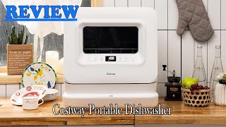 COSTWAY Portable Countertop Dishwasher Review  Watch before ordering [upl. by Maryly957]