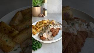 ✨Schnitzel mit ChampignonRahmsoße✨ das Rezept findet ihr unten in den Kommentaren❤️ [upl. by Grogan]