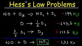 Hesss Law Problems amp Enthalpy Change  Chemistry [upl. by Osnofedli]