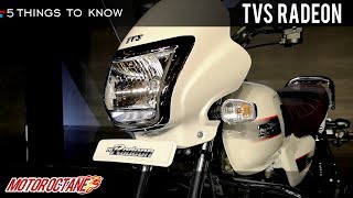 5 Unique Features of TVS Radeon  Hindi  MotorOctane [upl. by Norreht52]