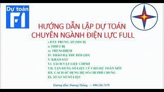 Hướng dẫn thực hành lập dự toán điện lực theo xây lắp đường dây tải điện và sửa chữa điện 2032020 [upl. by Otit]