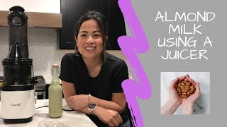 HOW TO MAKE ALMOND MILK using a Masticating Juicer  100 Amazon JUICER  MATCHA ALMOND MILK [upl. by Noirad373]