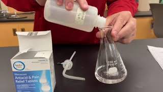 Antacid and Water Chemistry Demo [upl. by Yhtomit411]