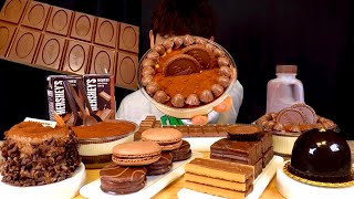 ASMR 초콜릿 파티🍫초코무스 몽쉘 빈츠 킨더 초콜릿 먹방 Chocolate Party Kinder Chocolate Choco Mousse Tiramisu MuKBang [upl. by Aniahs]