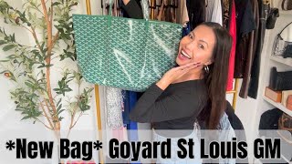 Goyard Bag Reveal 💚💚💚Green St Louis GM and LV Neverfull GM Comparison [upl. by Felton380]