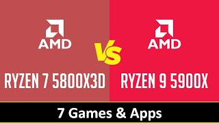 RYZEN 7 5800X3D vs RYZEN 9 5900X  Apps amp Gaming 1080p 1440p RTX 4090 [upl. by Xuagram]