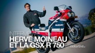 REPORTAGE  Hervé Moineau et la Suzuki GSXR 750 [upl. by Petey340]