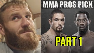 MMA Pros Pick  Robert Whittaker vs Jared Cannonier UFC254  Part 1 [upl. by Mirisola]