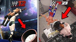 Best Extreme FINISHERS in WWE 12 Vs WWE 2K23 [upl. by Esiahc]