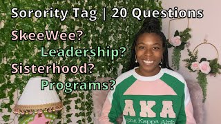 AKA Sorority Tag  20 Questions 💗💚 [upl. by Cahilly182]