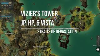 GW2 Viziers Tower jumping puzzle Hero Point and Vista [upl. by Thornburg]