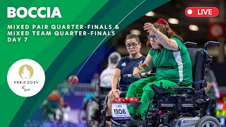 Boccia  Mixed Team amp Mixed Pair Quarter Final Matches  Day 7 [upl. by Fanchet]