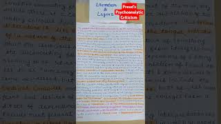 Sigmund Freuds Psychoanalytic Criticism  Notes [upl. by Fabri]