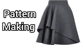 Skirt Design Pattern Making tutorial for beginners [upl. by Rheinlander]