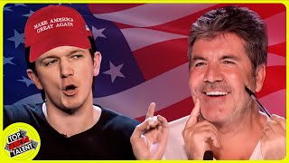 Donald Trump Impressionist Makes Simon Cowell LOL🤣 [upl. by Ailb]