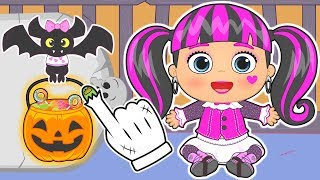 👶 BEBÉ LILY 👶 Disfraz de Chica Drácula Especial Halloween  Dibujos animados infantiles [upl. by Monroy]