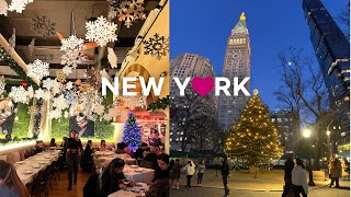 4K🇺🇸NYC Christmas Walk🎄Gramercy Park to Madison Square Park🌟Brunch at Barbounia🍲🥣 Dec 2021 [upl. by Santoro]