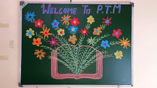 School Blackboard Decoration Ideas  DIY Chalkboard Art  Classroom Blackboard Design [upl. by Hollinger986]