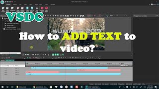 How to Add Text Into Video Using VSDC Free Video Editor [upl. by Wendell709]