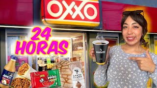 🕘24 HORAS COMIENDO EN EL OXXO🍔🥤 CARITO DE CHILL [upl. by Nodnorb]