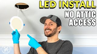 Recessed Lighting Install with No Attic or Prior Wiring [upl. by Curry86]