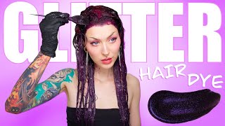 Lets dye my hair with ✨GLITTER✨ hair dye 🤯 [upl. by Lasala]