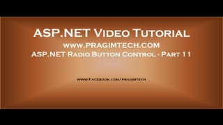 ASPNET Radio Button control Part 11 [upl. by Letnuahc20]